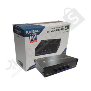 تصویر دیتا سوئیچ VGA FJGEAR 1x4 از نمای جلو